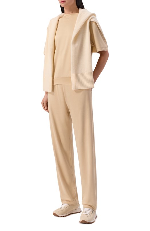 Футболка из шелка и хлопка MVST M25.2MW.H403/44627 Бежевый  M25.2MW.H403/44627 Фото 2