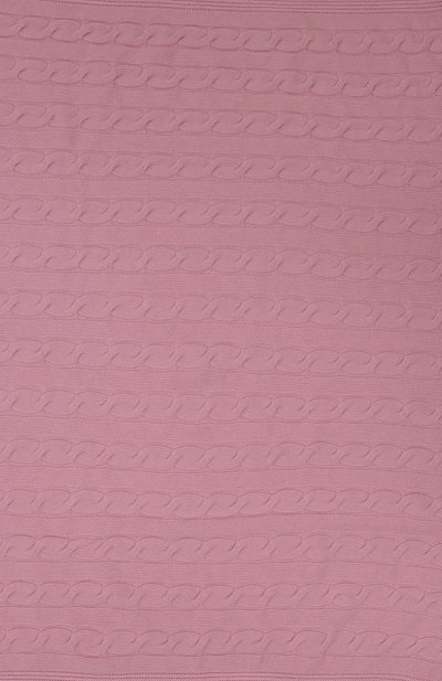 Шерстяной плед WOOL AND COTTON розового цвета по цене 12470 руб., арт. VMLPL-OK, фото 3 Шерстяной плед WOOL AND COTTON, арт. VMLPL-OK, фото 3