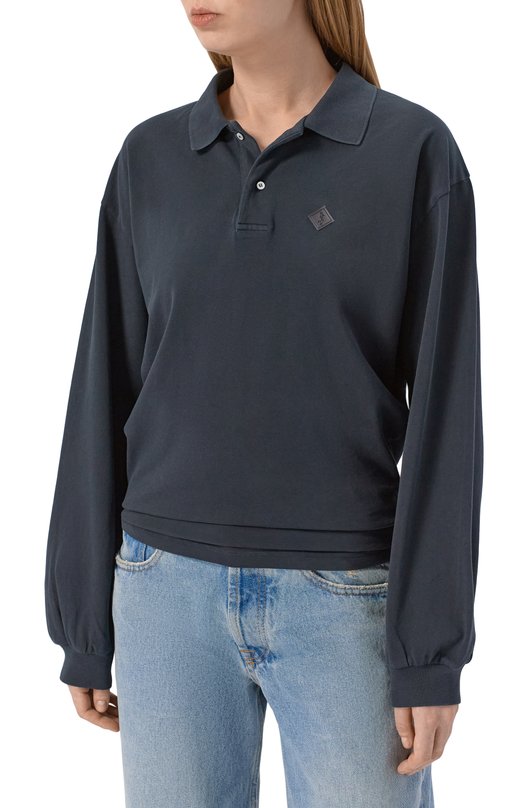 Хлопковое поло Haikure HEW54141TP003PX/FREDDIE Синий  HEW54141TP003PX/FREDDIE Фото 3