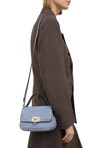 Сумка rockstud small VALENTINO голубого цвета по цене 208500 руб., арт. VW2B0I52/VSF, фото 5 Сумка rockstud small VALENTINO, арт. VW2B0I52/VSF, фото 5