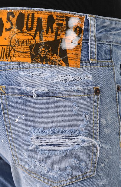 Джинсы с потертостями DSQUARED2 голубого цвета по цене 46950 руб., арт. S72LB0177/S30309, фото 5 Джинсы с потертостями DSQUARED2, арт. S72LB0177/S30309, фото 5