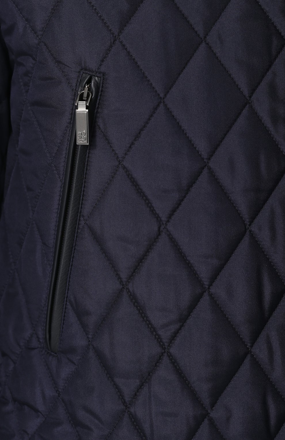 Удлиненная стеганая куртка на молнии с отделкой из натуральной кожи BRIONI, арт. SFMI/0642S, фото 5