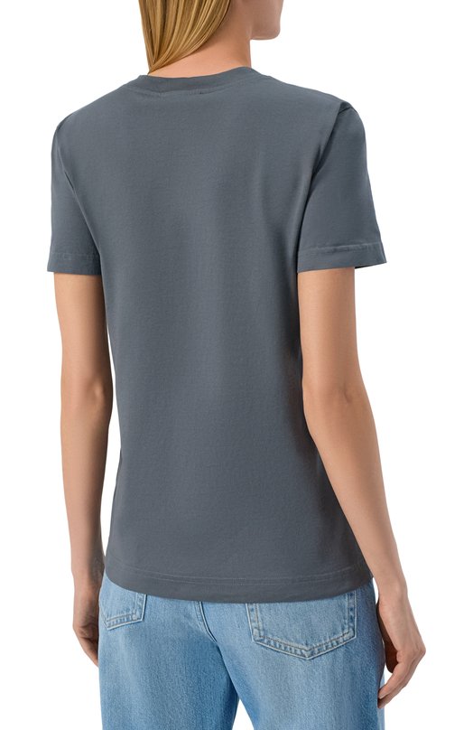 Хлопковая футболка Dolce & Gabbana F8V42T/GDDN9 Серый  F8V42T/GDDN9 Фото 4