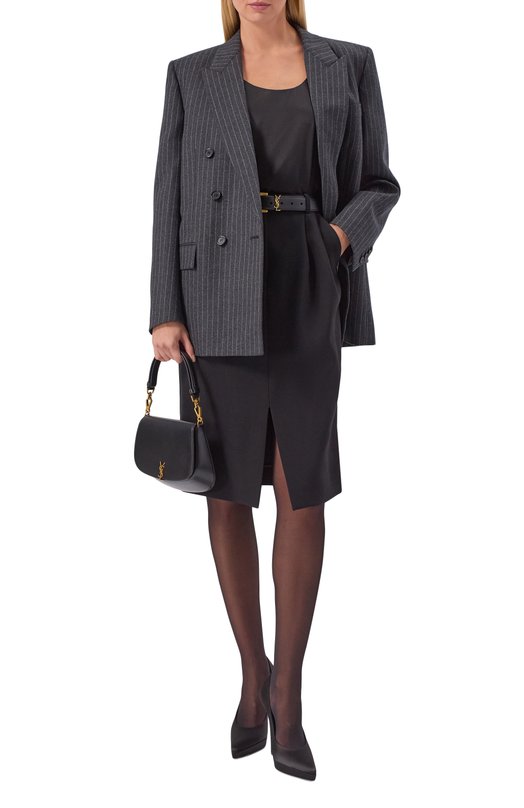 Шерстяной жакет Saint Laurent 843367/Y802W Серый  843367/Y802W Фото 2