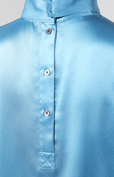 Шелковая блузка DRIES VAN NOTEN голубого цвета по цене 54000 руб., арт. 192-10759-8380, фото 5 Шелковая блузка DRIES VAN NOTEN, арт. 192-10759-8380, фото 5