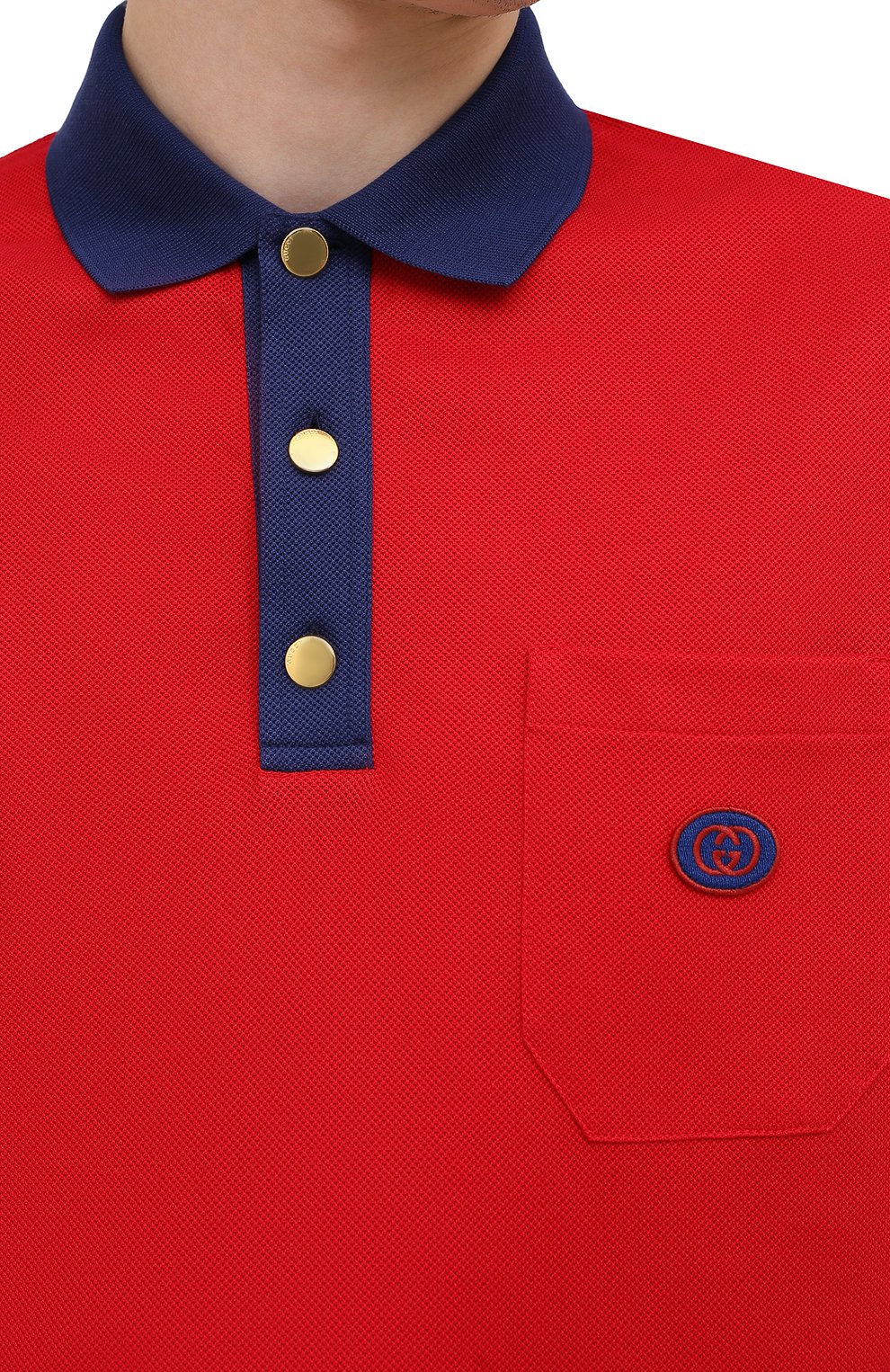 Хлопковое поло GUCCI, арт. 625323/XJCNZ, фото 5