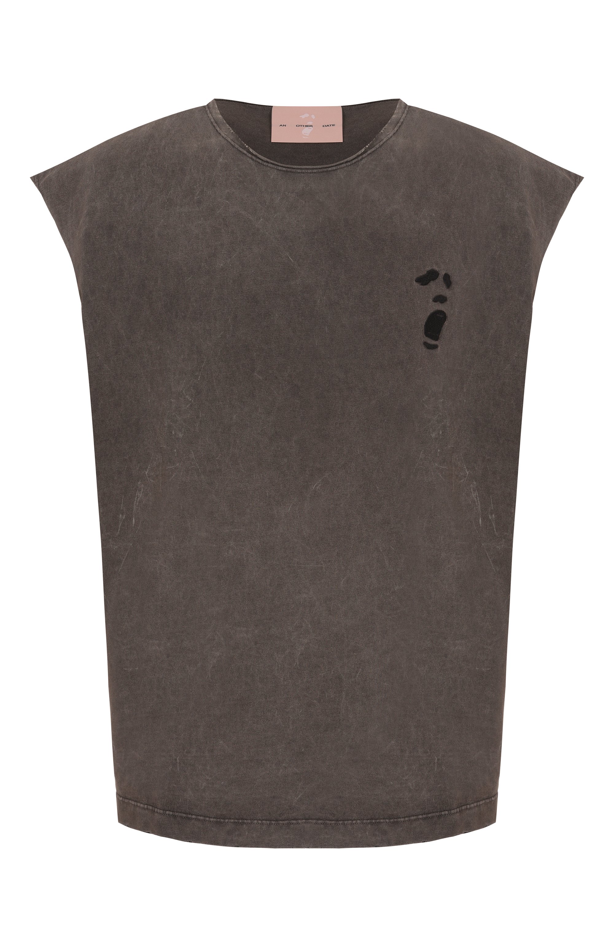 Хлопковая майка AN OTHER DATE темно-серого цвета по цене 17550 руб., арт. S25MA0DTA157, фото 1 Хлопковая майка AN OTHER DATE, арт. S25MA0DTA157, фото 1