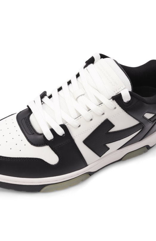 Кожаные кеды Out of Office Off-White 0MIA189C99LEA007 Чёрно-белый  0MIA189C99LEA007 Фото 7