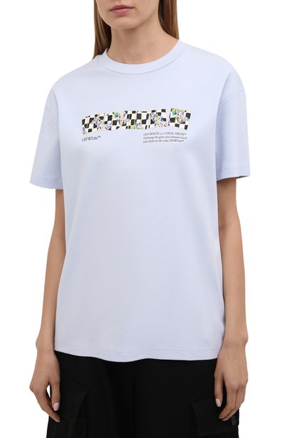 Хлопковая футболка OFF-WHITE, арт. 0WAA089S21JER004, фото 3
