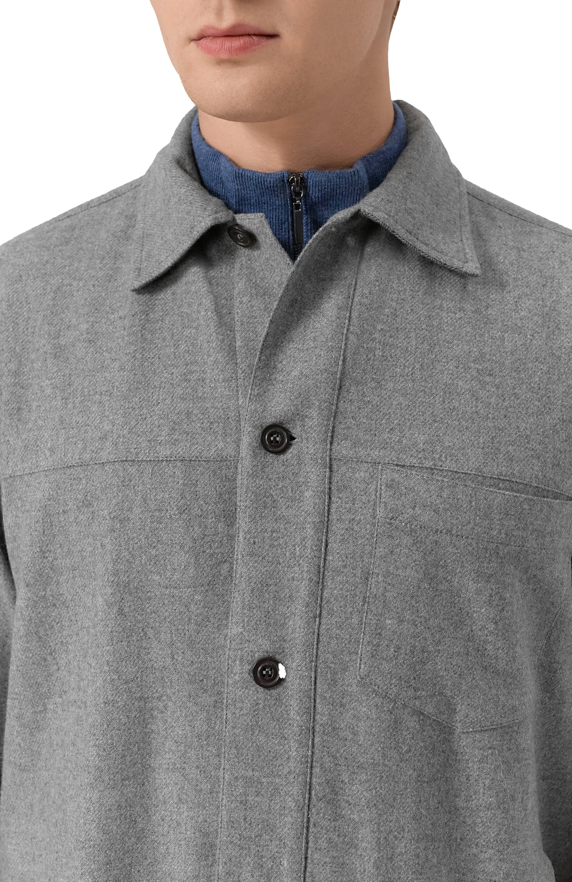 Рубашка из шерсти и кашемира PAUL&SHARK, арт. 15313345, фото 5