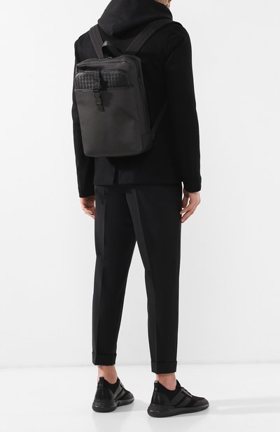 Текстильный рюкзак BOTTEGA VENETA серого цвета по цене 187000 руб., арт. 548397/VAYE7, фото 2 Текстильный рюкзак BOTTEGA VENETA, арт. 548397/VAYE7, фото 2