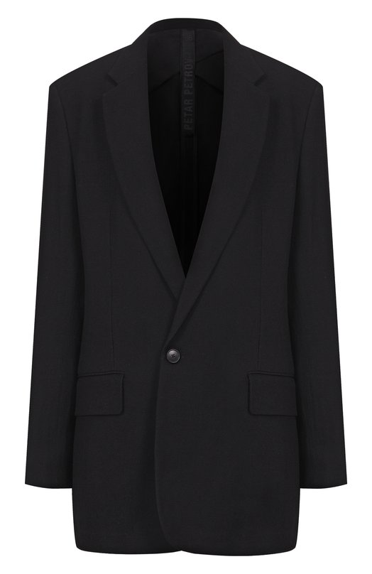 Жакет из вискозы и льна Petar Petrov S26TJ8 Чёрный S26TJ8