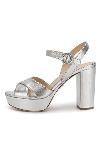 Кожаные босоножки PRADA, арт. 1XP63A-04C-F0118-105, фото 2