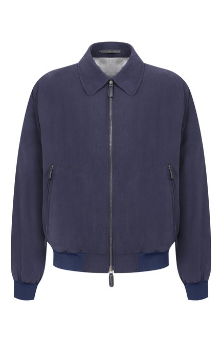 Мужской бомбер из шелка и льна GIORGIO ARMANI, арт. GM003361/TE20664