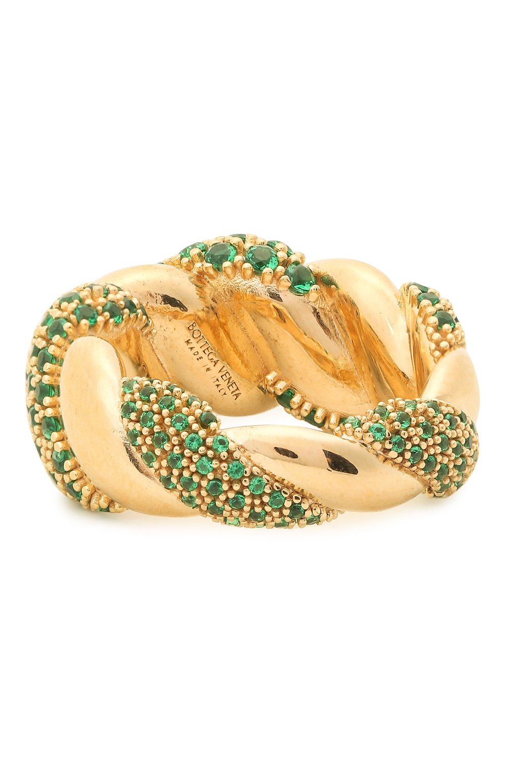 Кольцо BOTTEGA VENETA зеленого цвета по цене 112500 руб., арт. 665858/VX821, фото 3 Кольцо BOTTEGA VENETA, арт. 665858/VX821, фото 3