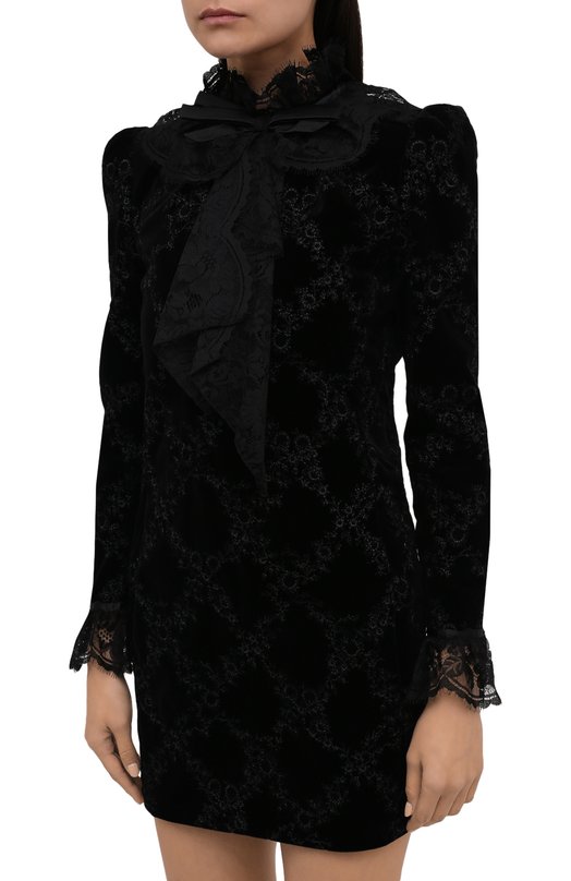 Хлопковое платье Saint Laurent 664012/Y615W Чёрный  664012/Y615W Фото 3