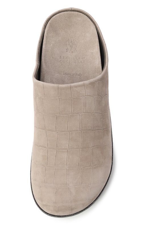 Кожаные сабо Brunello Cucinelli MZDCG3040P Бежевый  MZDCG3040P Фото 6