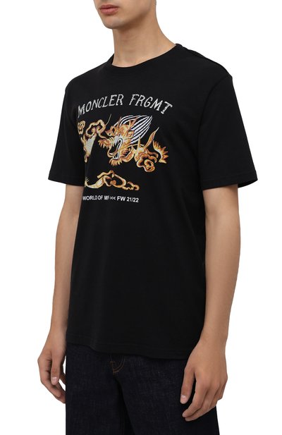 Хлопковая футболка 7 moncler frgmt hiroshi fujiwara MONCLER GENIUS, арт. G2-09U-8C000-06-8392B, фото 3
