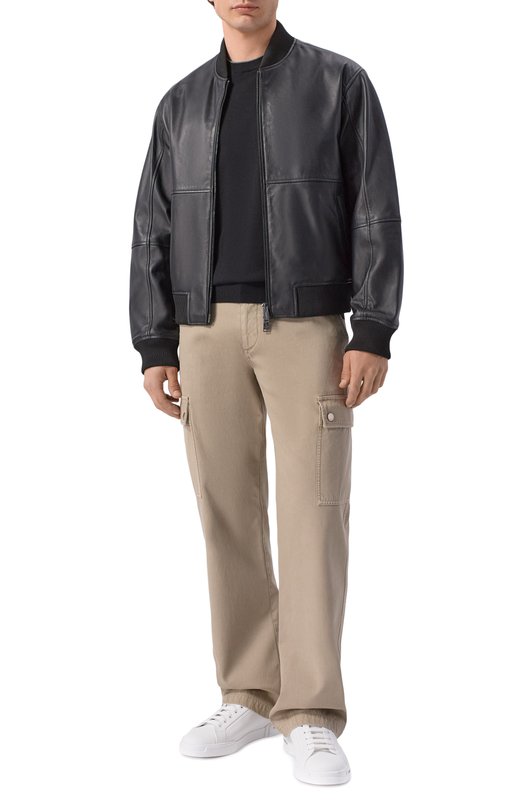 Кожаный бомбер Iceberg 26EI1P0Z011 Чёрный  26EI1P0Z011 Фото 2