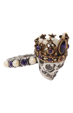 Женское кольцо ALEXANDER MCQUEEN разноцветного цвета, арт. 553661/J160Z | Фото 1 (Материал: Металл; Статус проверки: Проверена категория; Региональные ограничения белый список (Axapta Mercury): Не проставлено; Нос: Не проставлено)
