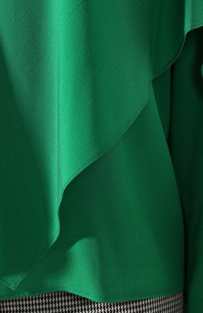 Шелковая блузка STELLA MCCARTNEY зеленого цвета по цене 54200 руб., арт. 588870/SY206, фото 5 Шелковая блузка STELLA MCCARTNEY, арт. 588870/SY206, фото 5