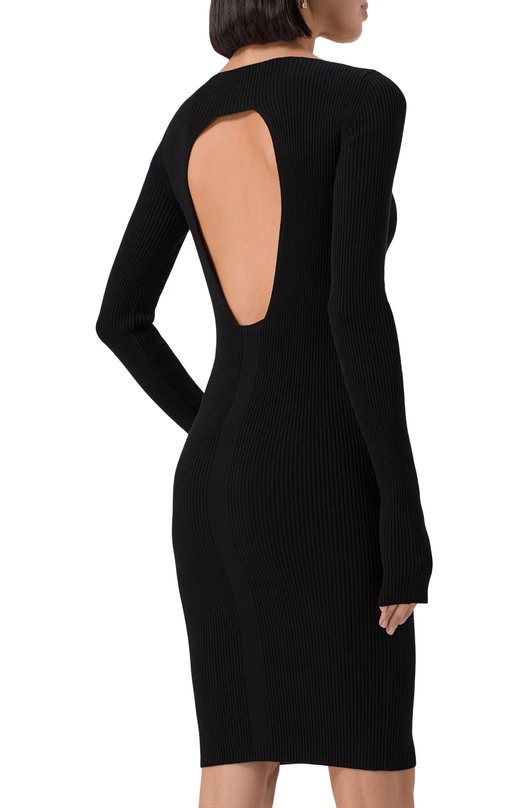 Платье из вискозы Rick Owens RP02E4616/RIBVI Чёрный  RP02E4616/RIBVI Фото 4