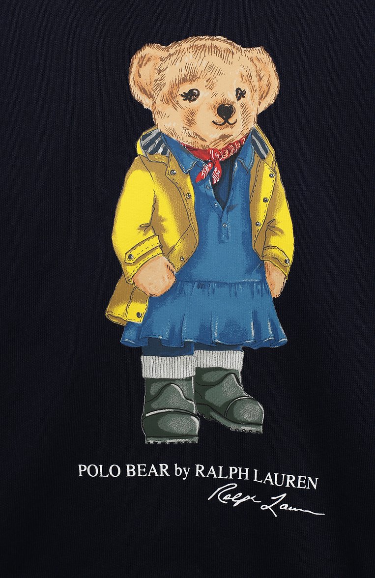 Детский хлопковый свитшот POLO RALPH LAUREN синего цвета, арт. 313775169 | Фото 3 (Материал внешний: Хлопок, Синтетический материал; Рукава: Длинные; Статус проверки: Проверена категория; Принт: С принтом; Девочки Кросс-КТ: Свитшот-одежда; Материал сплава: Проставлено; Драгоценные камни: Проставлено; Ростовка одежда: 12 лет | 152 см)