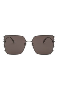 Женские солнцезащитные очки ALEXANDER MCQUEEN черного �цвета, арт. 649845/I3330 | Фото 3 (Тип очков: С/з; Материал: Металл; Нос: Не проставлено; Очки форма: Квадратные)