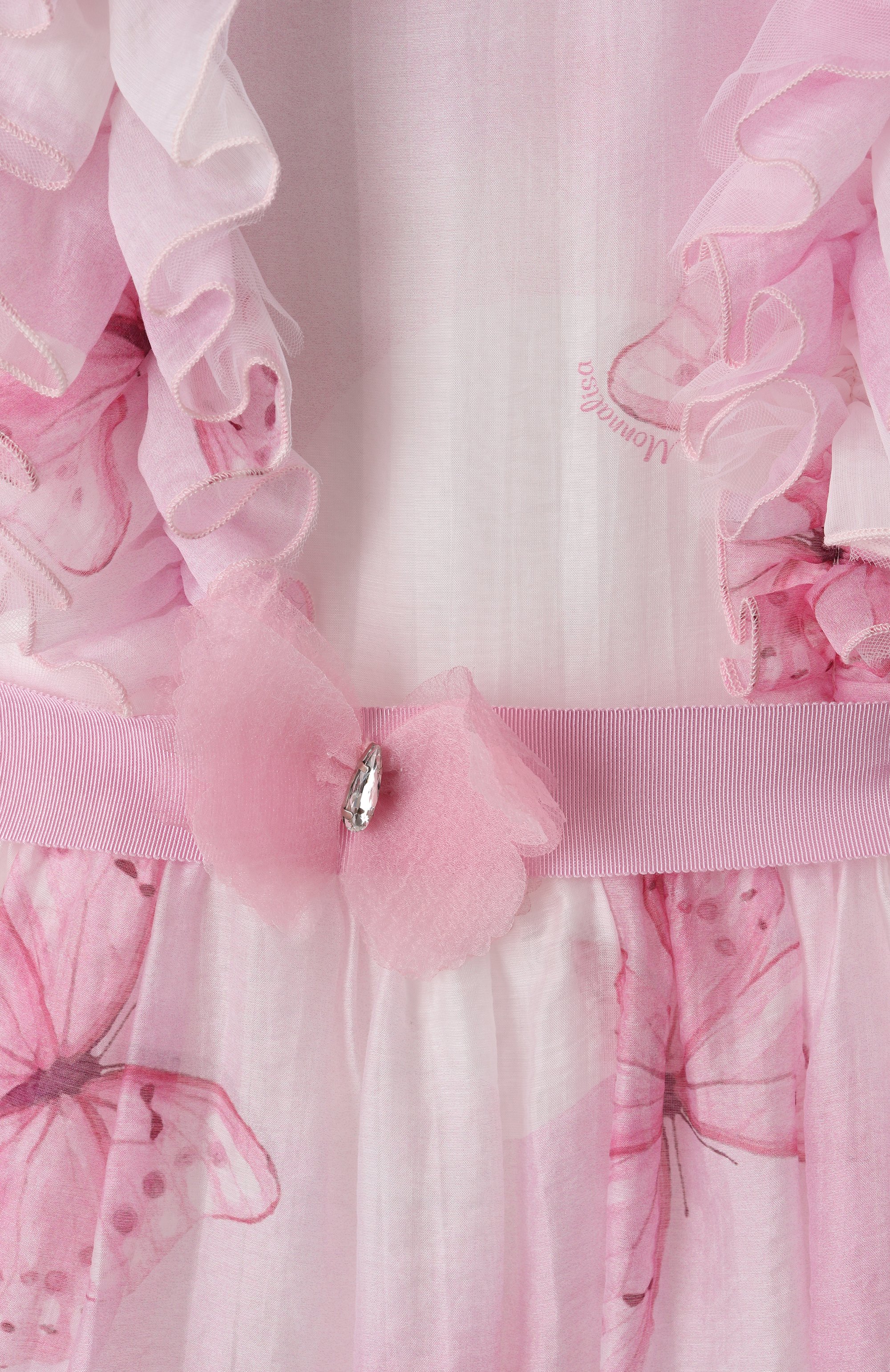 Платье из лиоцелла MONNALISA светло-розового цвета по цене 52300 руб., арт. 71E911, фото 3 Платье из лиоцелла MONNALISA, арт. 71E911, фото 3