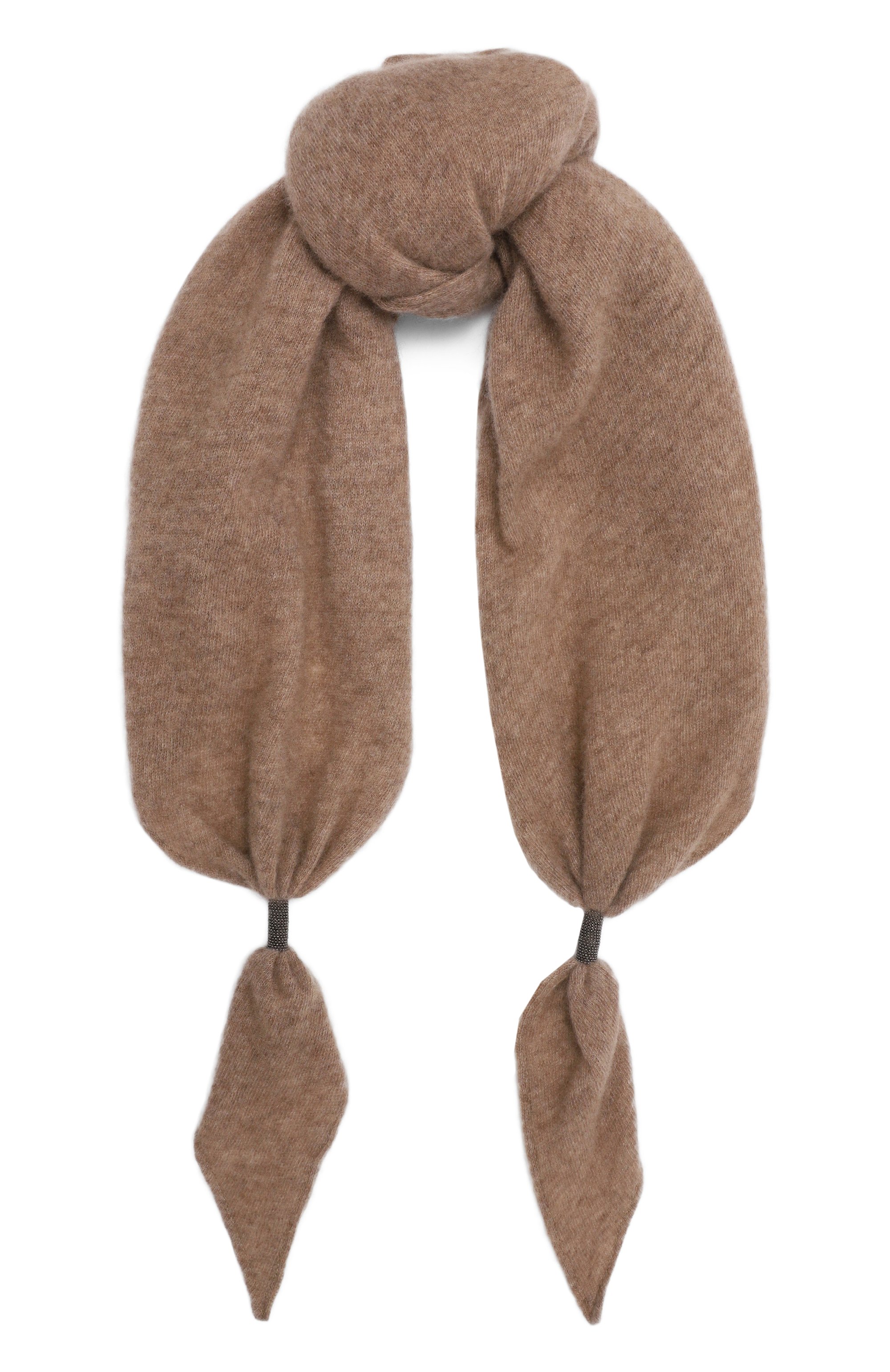 Кашемировый шарф BRUNELLO CUCINELLI темно-бежевого цвета по цене 104500 руб., арт. MSCDFSW03P, фото 1 Кашемировый шарф BRUNELLO CUCINELLI, арт. MSCDFSW03P, фото 1