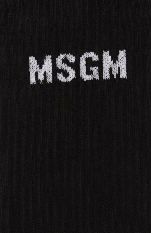 Хлопковые носки MSGM 3840MS01/257082 Чёрный  3840MS01/257082 Фото 2