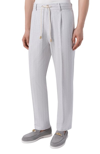 Брюки из хлопка и льна GRAN SASSO, арт. 76102/79324, фото 3