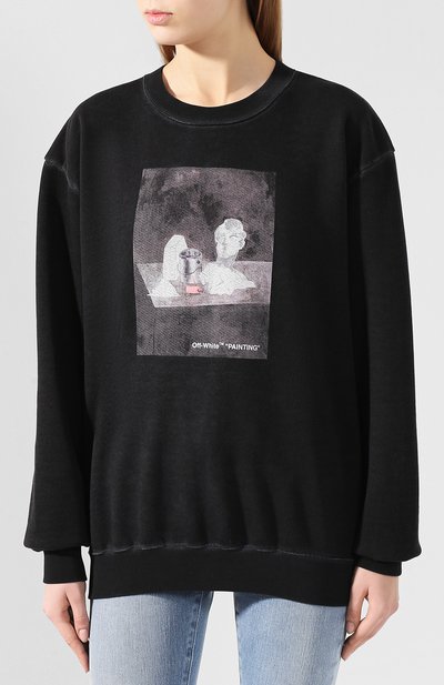 Хлопковый свитшот OFF-WHITE, арт. 0WBA026F19F300551001, фото 3