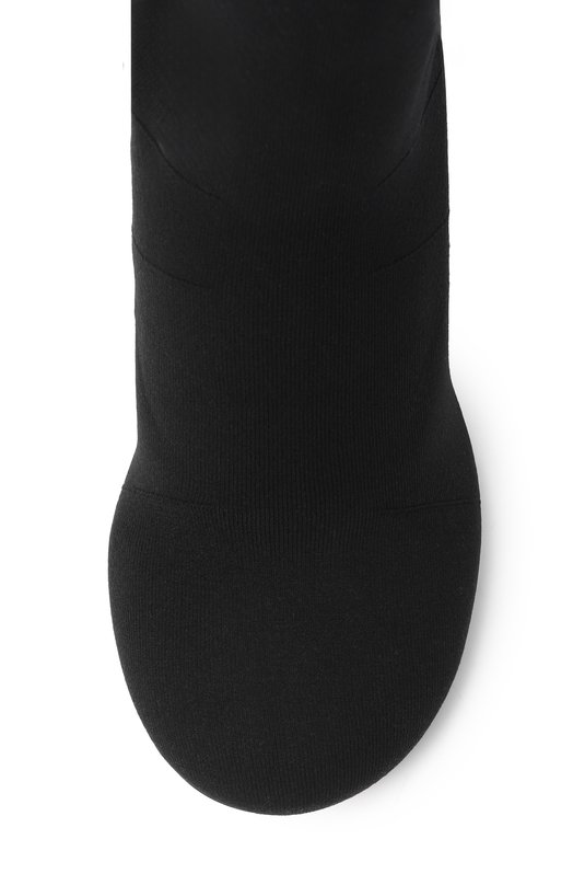 Текстильные сапоги Veneda 95 Amina Muaddi VENEDA STRETCH B00T 95/FINE KNIT Чёрный  VENEDA STRETCH B00T 95/FINE KNIT Фото 6