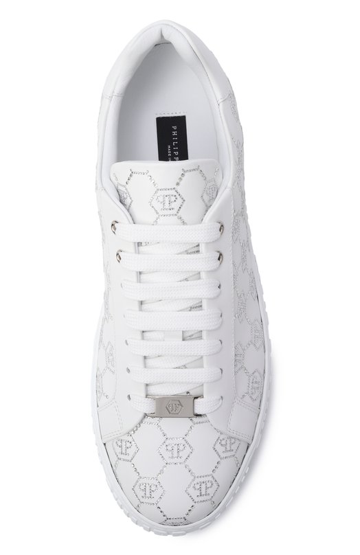 Кожаные кеды Carson Philipp Plein SAFS USC0920 PLE005N Белый  SAFS USC0920 PLE005N Фото 5