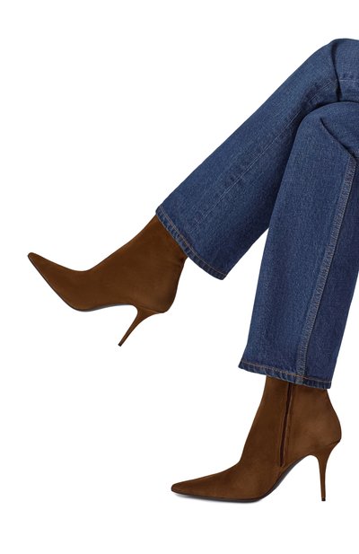 Женские замшевые ботильоны ashley 90 SAINT LAURENT, арт. 809284/27D00