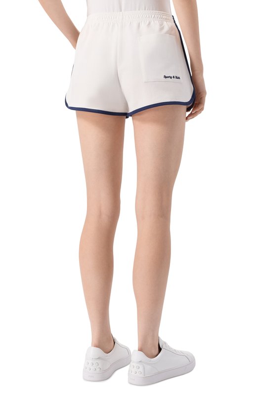 Хлопковые шорты Sporty & Rich x Hotel Eden Roc Sporty and Rich SH05060666WH50 Белый  SH05060666WH50 Фото 4