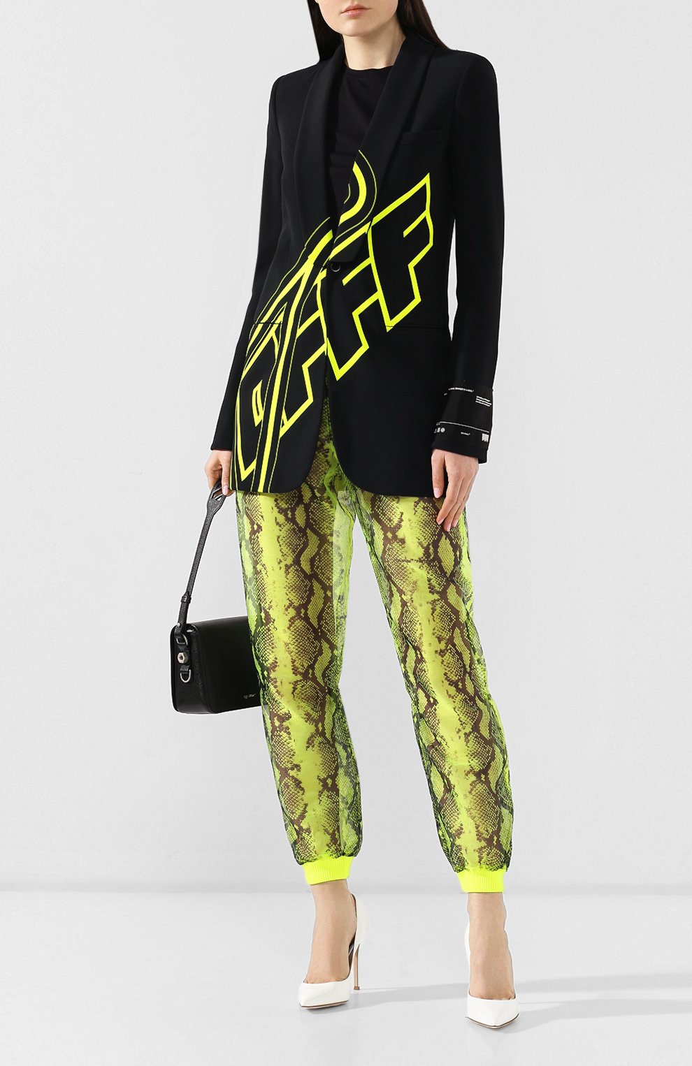Жакет OFF-WHITE черного цвета по цене 111500 руб., арт. 0WEF029S19D950841062, фото 2 Жакет OFF-WHITE, арт. 0WEF029S19D950841062, фото 2