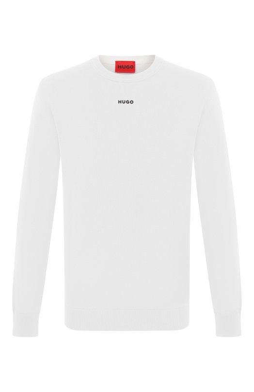 Хлопковый джемпер HUGO 50553588 Белый 50553588