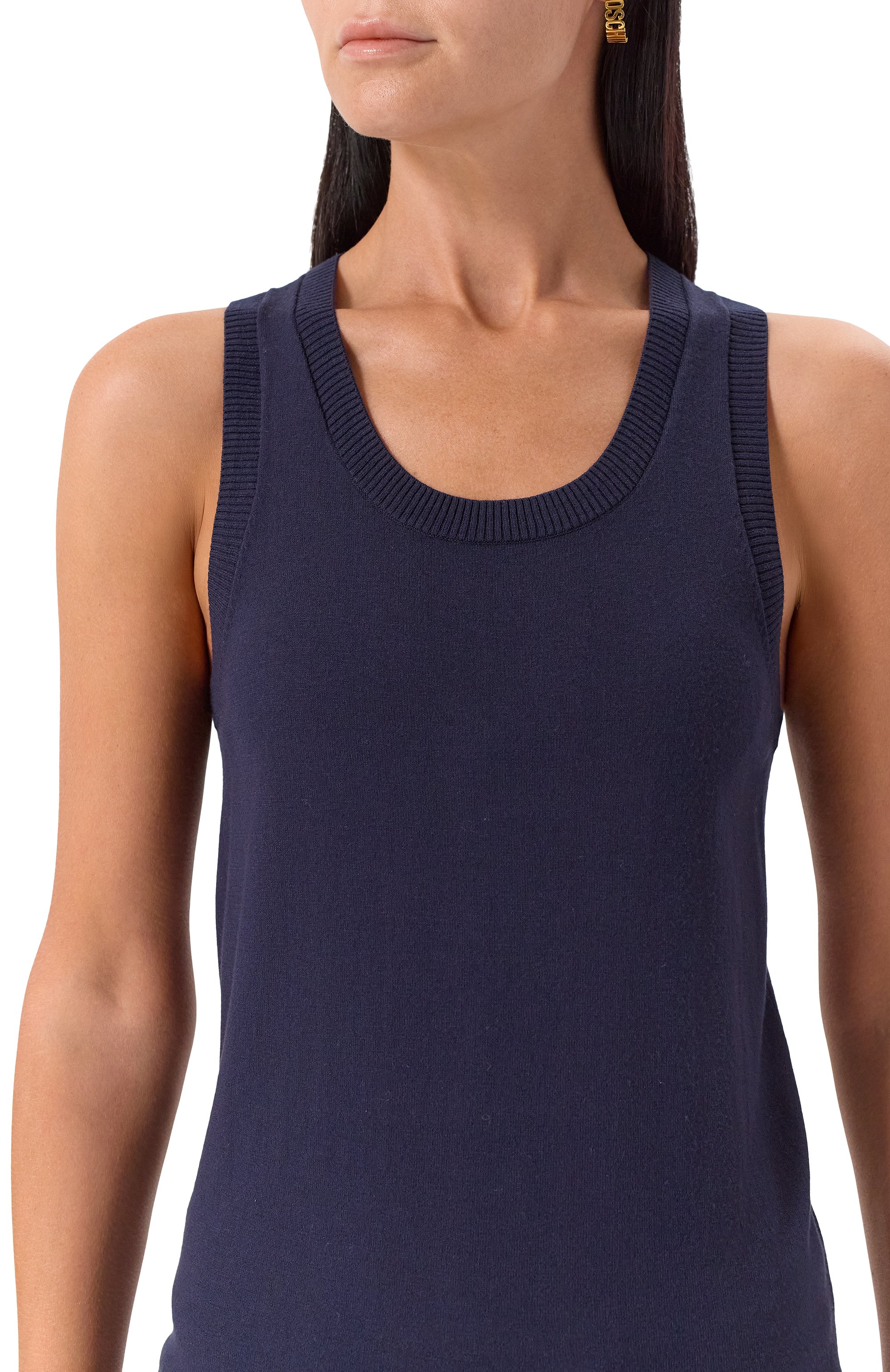 Майка из вискозы WEEKEND MAX MARA синего цвета по цене 19900 руб., арт. ASBUURG, фото 5 Майка из вискозы WEEKEND MAX MARA, арт. ASBUURG, фото 5