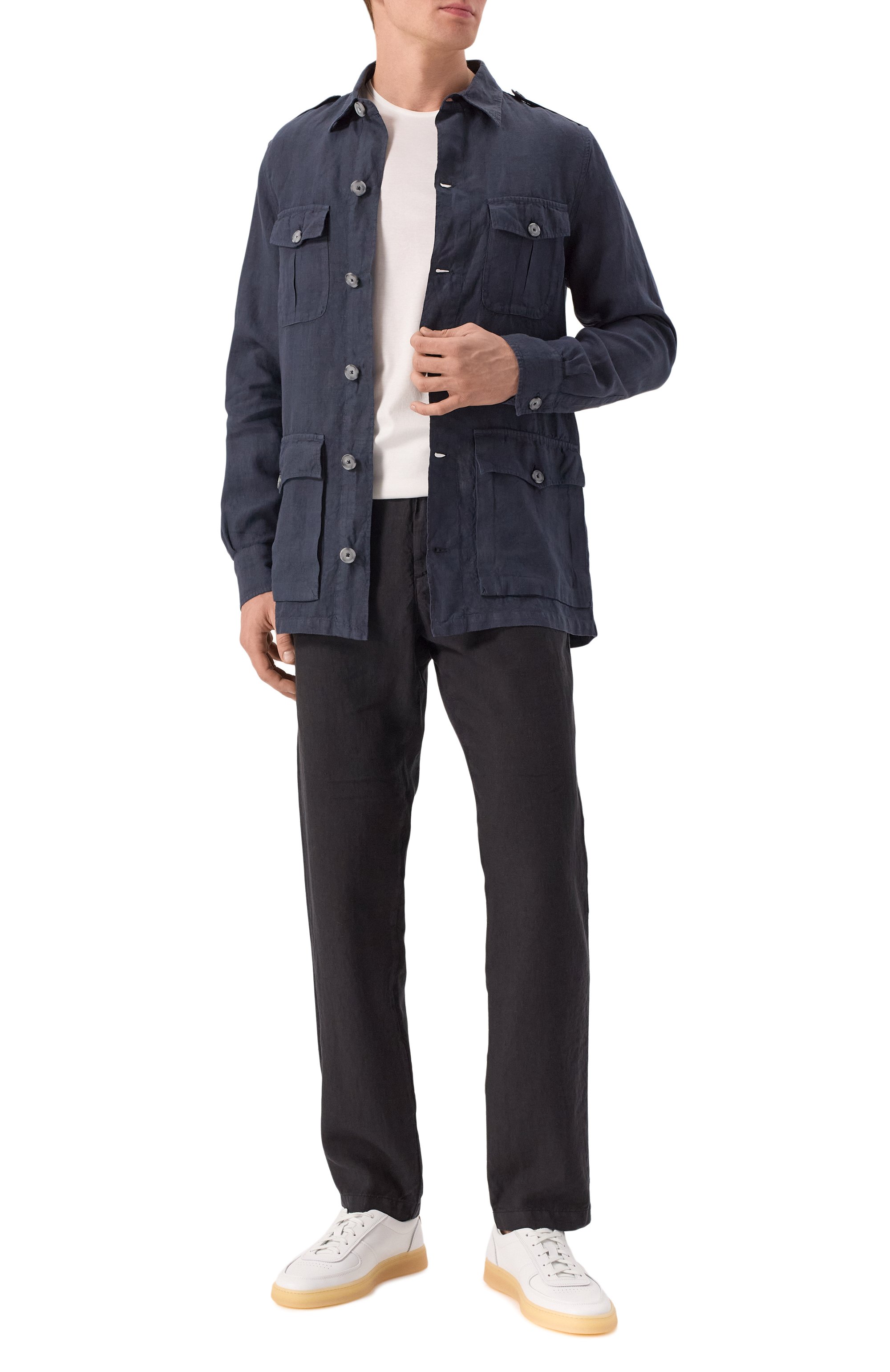 Льняная куртка-рубашка 120% LINO, арт. 32ALIM89RH/0253/000, фото 2