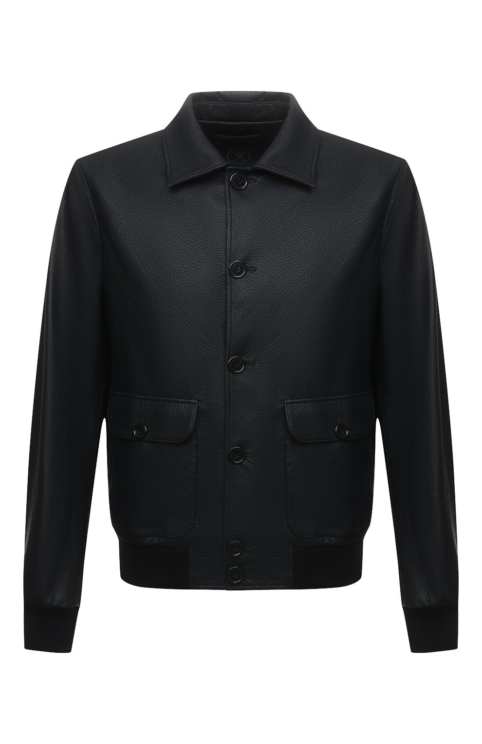 Кожаный бомбер ANDREA CAMPAGNA темно-синего цвета по цене 433500 руб., арт. A2T911/5700, фото 1 Кожаный бомбер ANDREA CAMPAGNA, арт. A2T911/5700, фото 1