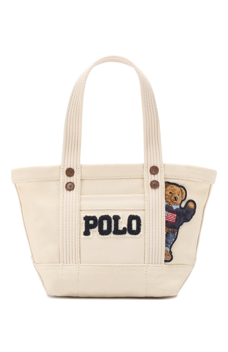 Женский кремовый сумка-тоут из текстиля POLO RALPH LAUREN купить в ...