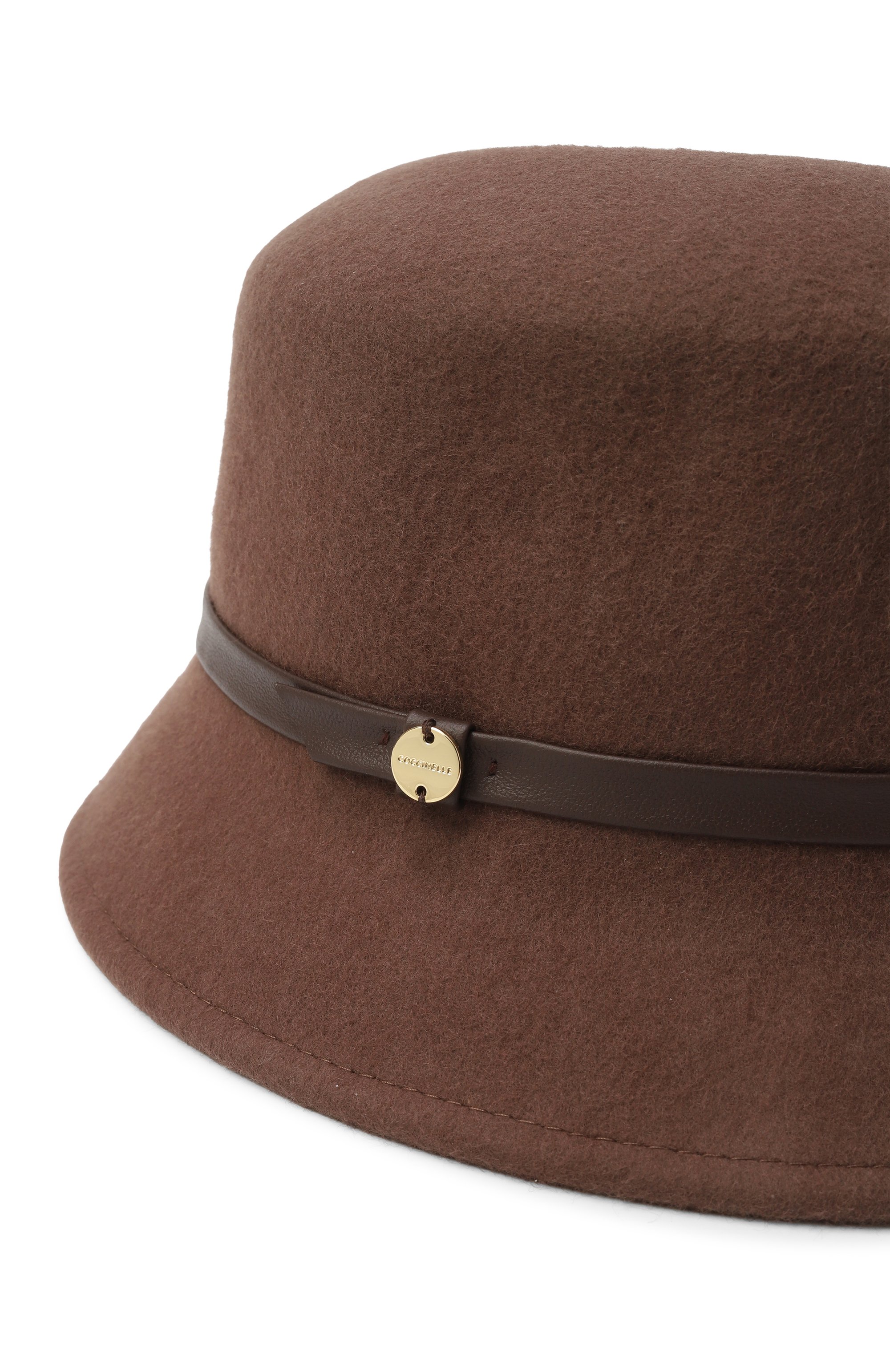 Шерстяная шляпа meghan COCCINELLE коричневого цвета по цене 7875 руб., арт. E7 TTV 21 01 01, фото 3 Шерстяная шляпа meghan COCCINELLE, арт. E7 TTV 21 01 01, фото 3