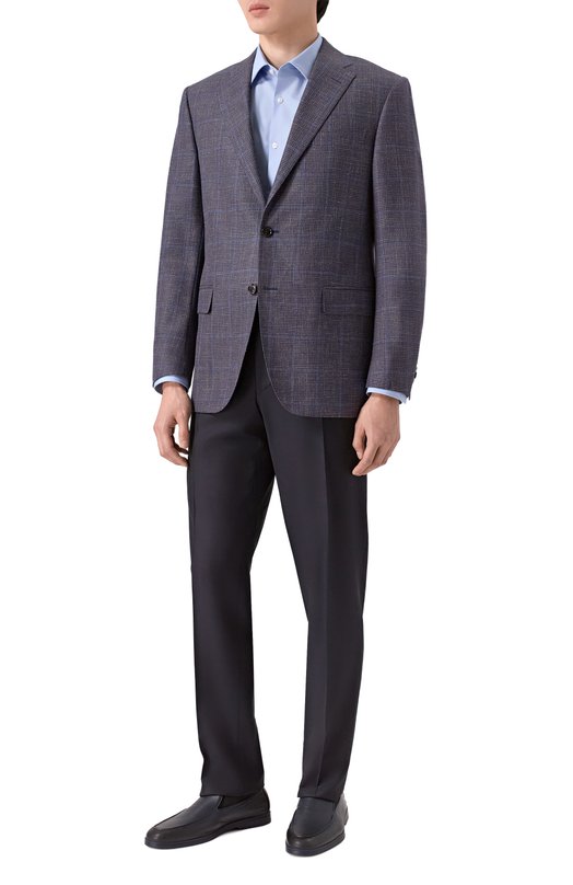 Хлопковая сорочка HUGO 50289499 Голубой  50289499 Фото 2