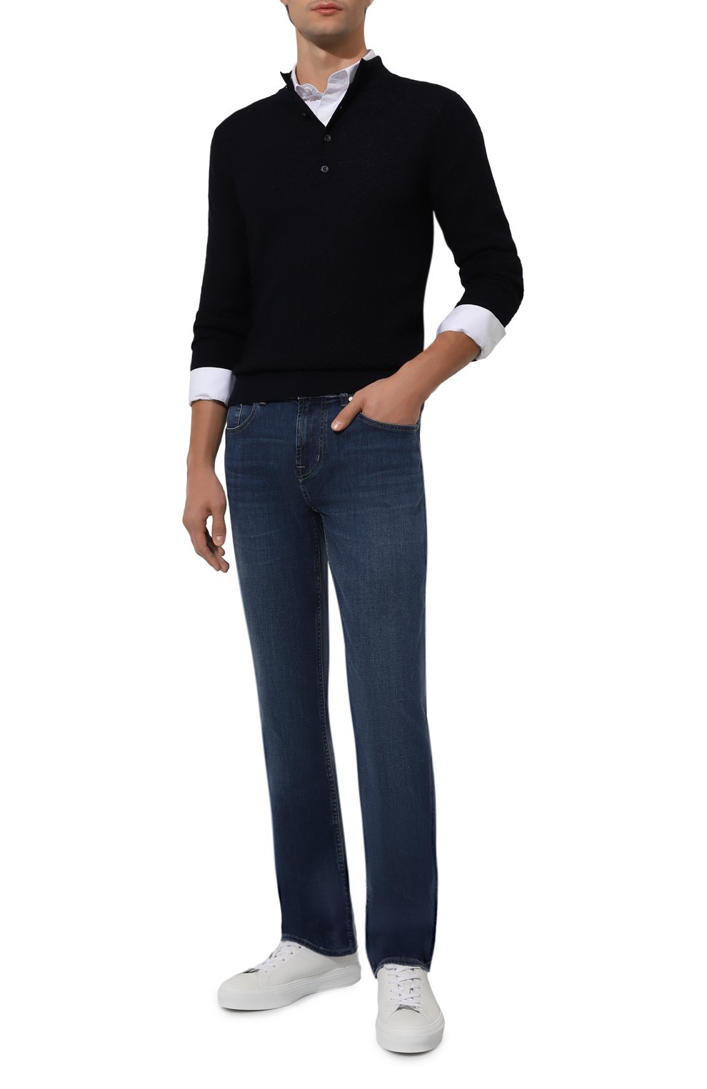 Джинсы standard 7 FOR ALL MANKIND темно-синего цвета по цене 27450 руб., арт. JSMNB80SLA, фото 2 Джинсы standard 7 FOR ALL MANKIND, арт. JSMNB80SLA, фото 2