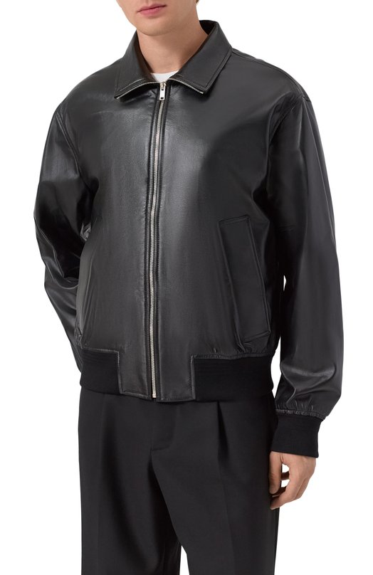Кожаный бомбер Bottega Veneta 785266/V5AC0 Чёрный  785266/V5AC0 Фото 3