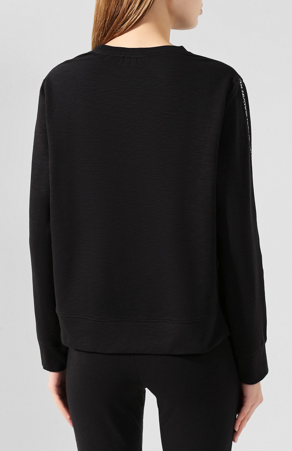 Хлопковый свитшот CALVIN KLEIN черного цвета по цене 8305 руб., арт. QS6320E, фото 4 Хлопковый свитшот CALVIN KLEIN, арт. QS6320E, фото 4