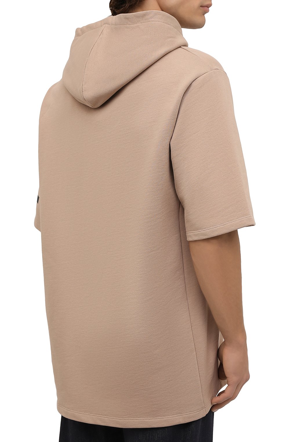 Хлопковое худи BALMAIN бежевого цвета по цене 69950 руб., арт. XH1JL000/BB15, фото 4 Хлопковое худи BALMAIN, арт. XH1JL000/BB15, фото 4