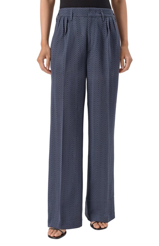 Брюки из хлопка и вискозы Missoni DS25WI01/BR00JC Синий  DS25WI01/BR00JC Фото 3